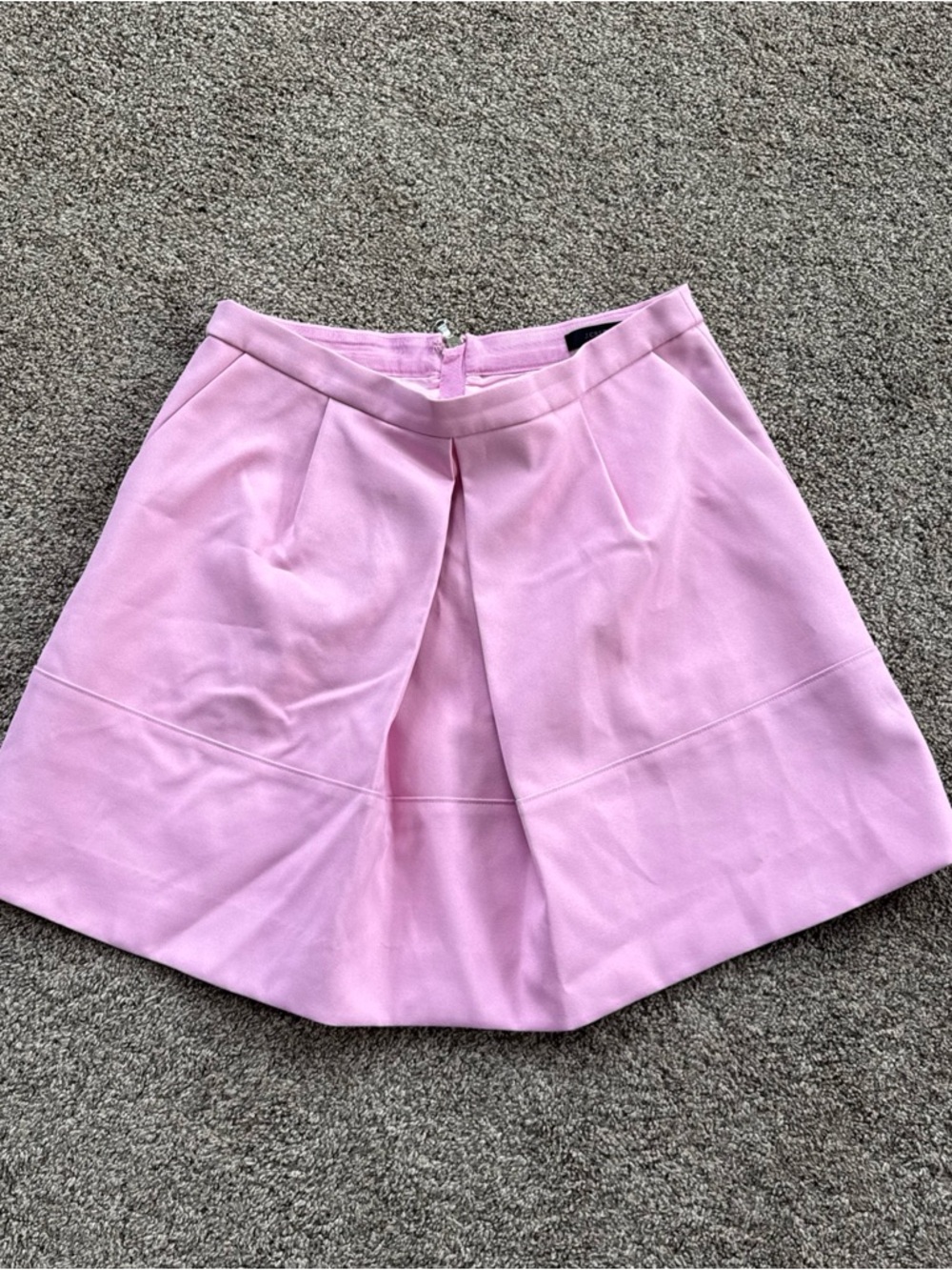 J. Crew Women’s 8 Pink A-Line Pleated Skirt Knee Length EUC Back Zip Lined